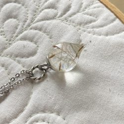 Wish- Small Dandelion Seed Ornament Pendant